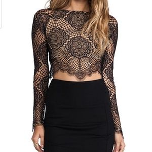 For Love and Lemons Grace Lace Top